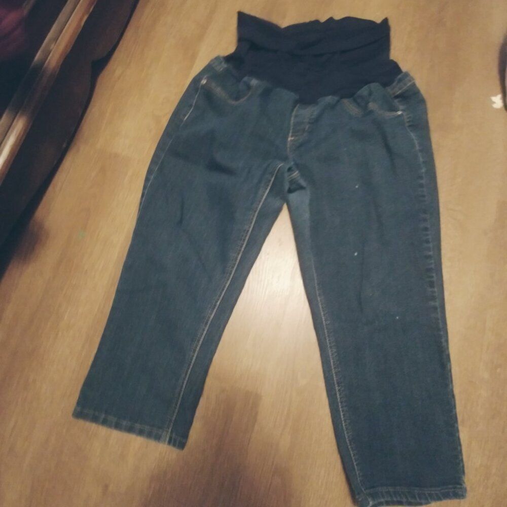 MATERNITY Jeans   BELLA VIDA  maternity  Capri Jeans  XL (16-18)